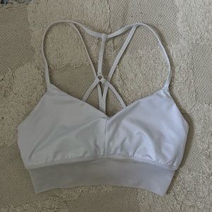 Alo Yoga White Sports Bra